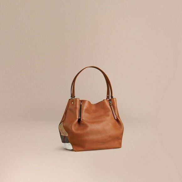 Burberry Handbags - BURBERRY Maidstone Saddle Brown Leather Tote Designer Shoulder Bag